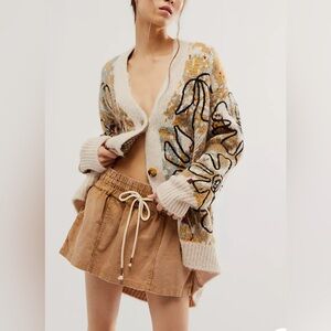Free People Alexis Floral Cardi size Medium stand-out cardigan